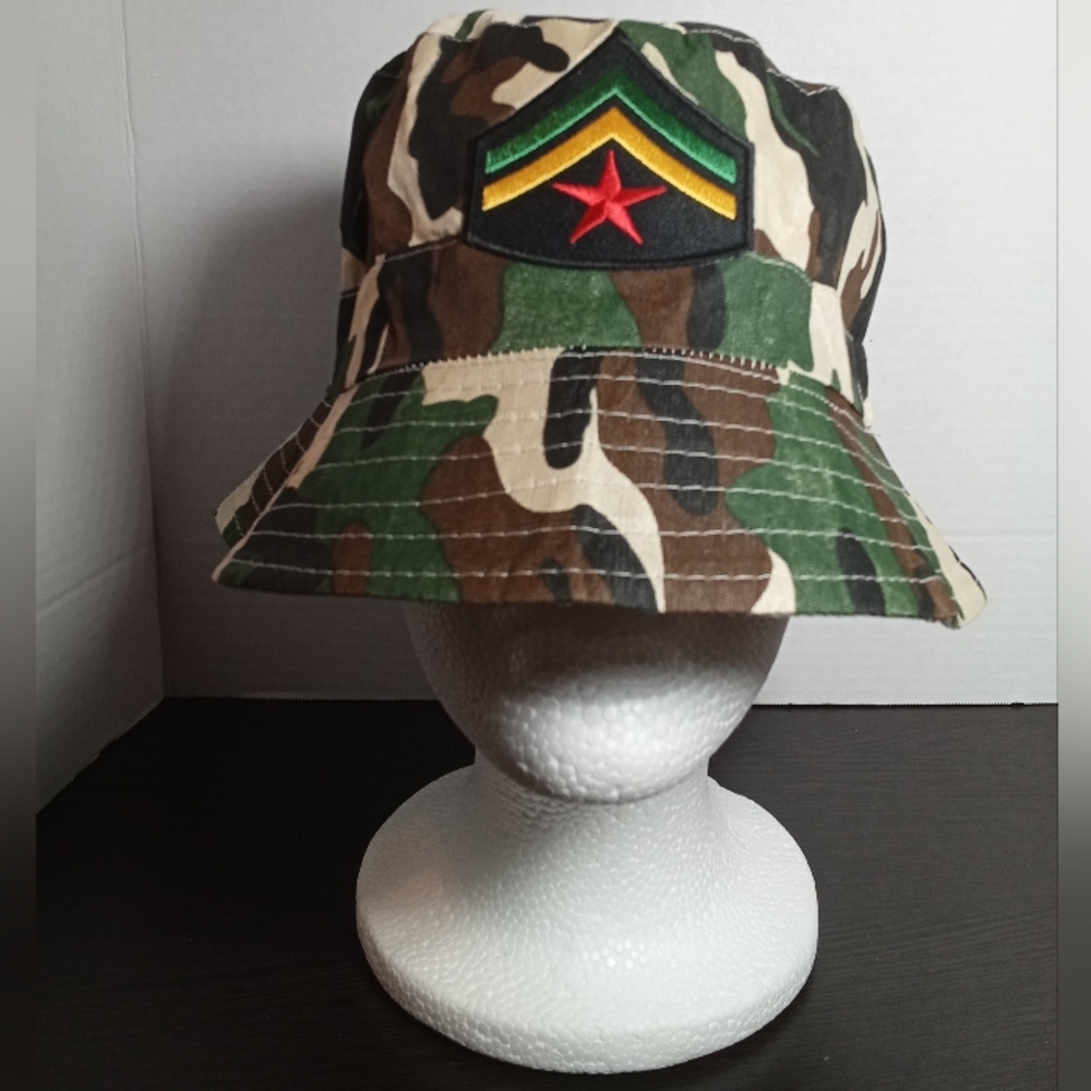 New GYR African Warrior Bucket Hat! Camouflage. (M) Approximately 22". Unisex